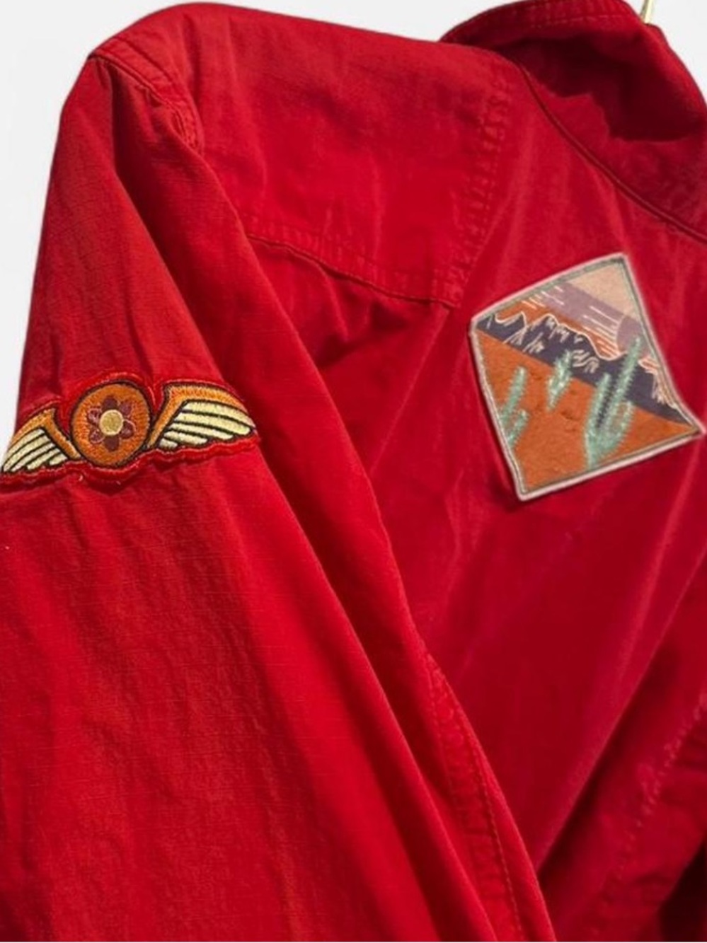 RARE Free People Lena Flight Utility Jumpsuit Red - Picture 10 of 10